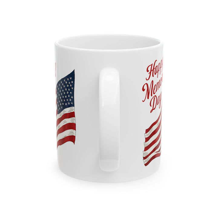 Happy Memorial Day White Mug, (11oz, 15oz)