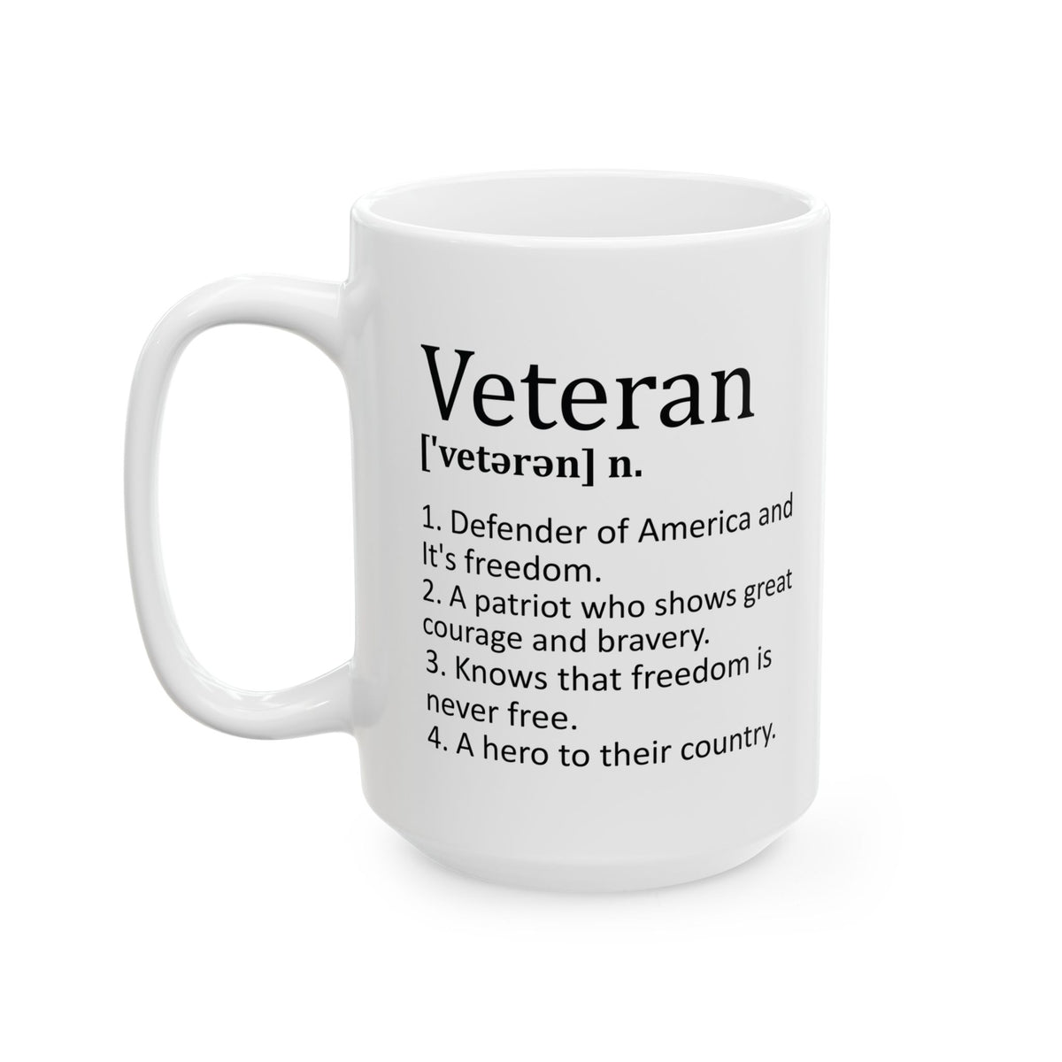Veteran Definition Mug – Patriotic Coffee Cup Gift for Veterans