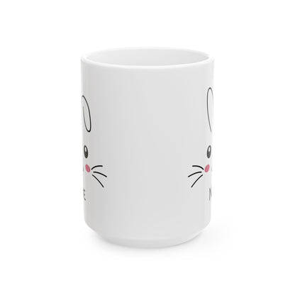 Personalized Bunny Mug – Cute Custom Name Gift for Kids