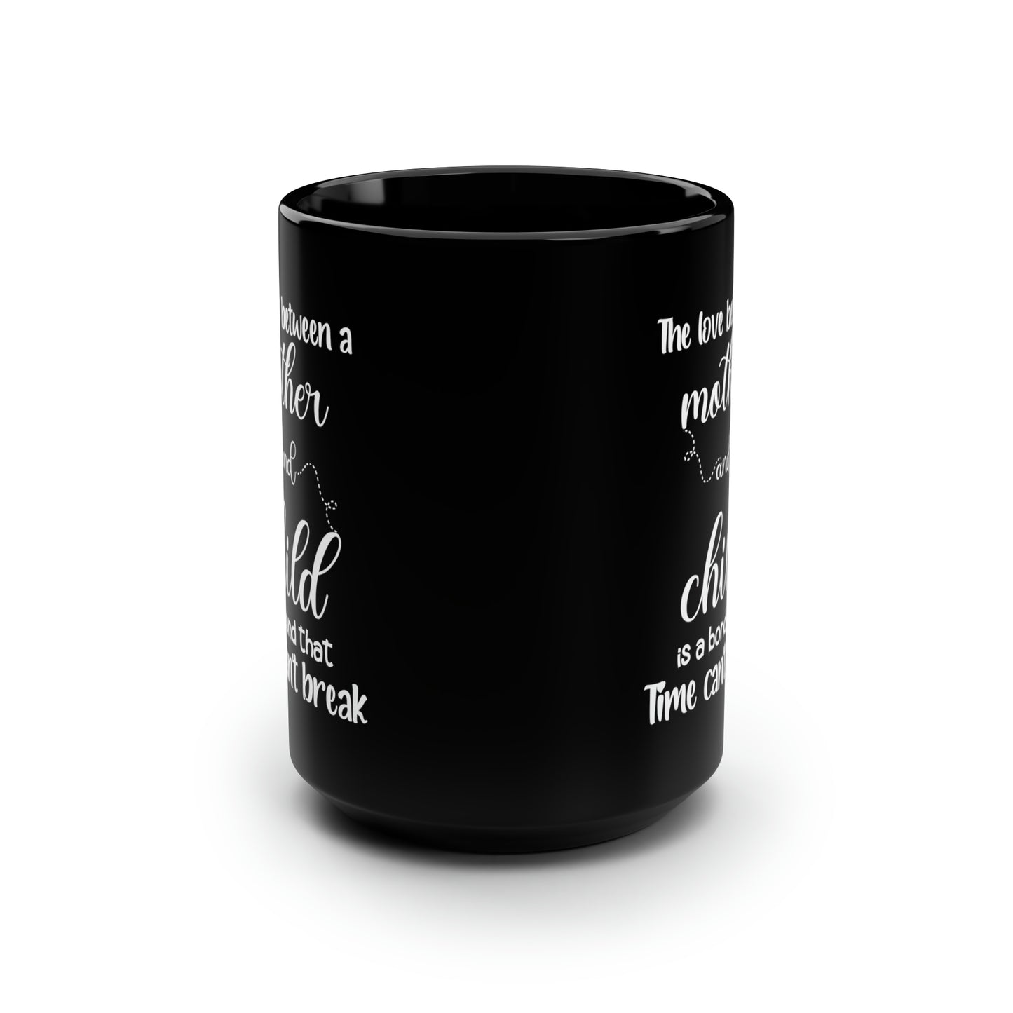 The love between 15oz Black Mug