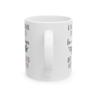 A Wise Woman Once Said Mug – Floral Retirement or Life Celebration Gift