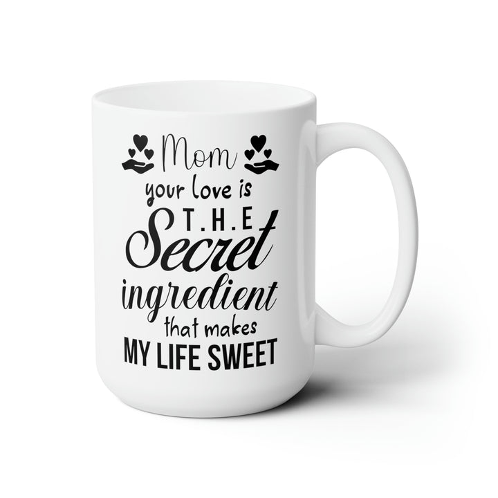 Mom’s Love Secret Ingredient Mug - Cute Coffee Cup for Mom, Mother’s Day, Birthday Gift for Mom from Son or Daughter