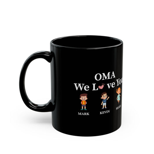 OMA we love you Black Mug (11oz, 15oz)