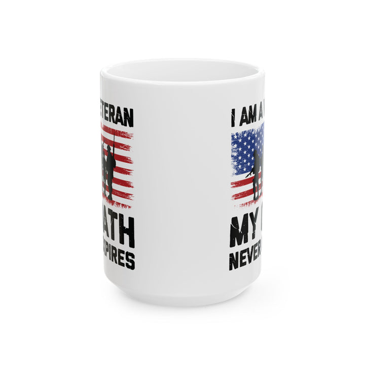 Veteran Coffee Mug – Patriotic White Ceramic Cup for Military Men & Women