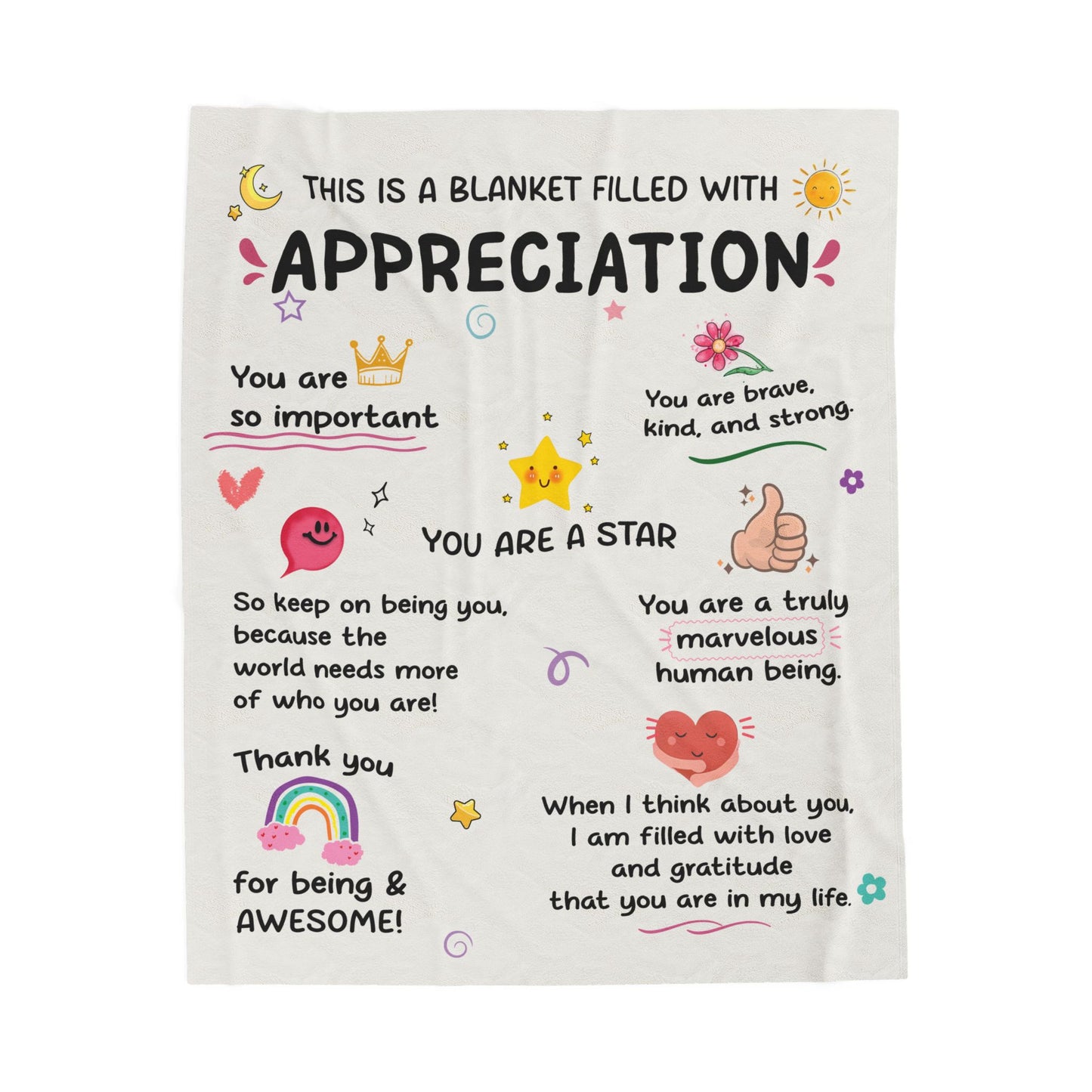Teacher Appreciation White design gift Velveteen Plush Blanket