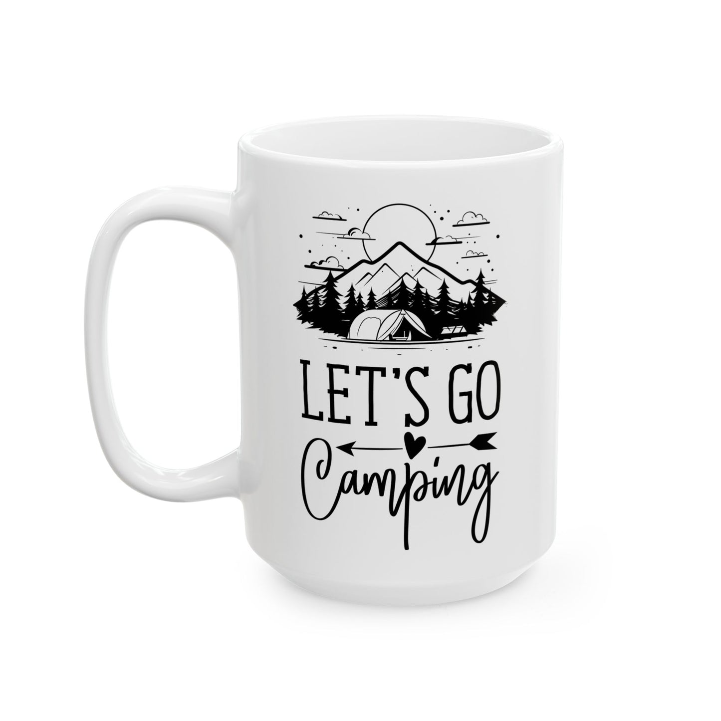 Cozy Camping Adventure Black Mug (11oz, 15oz)