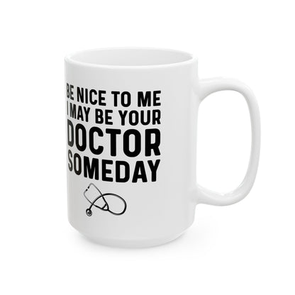 Funny Medical Student Coffee Cup – White Ceramic Gift for Future Doctors & Healthcare Workers
