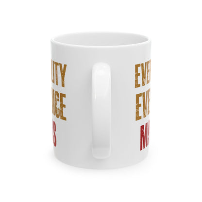 Every Ability Every Voice Matters White Mug – Empowering Coffee Cup for Disability Advocates, Educators