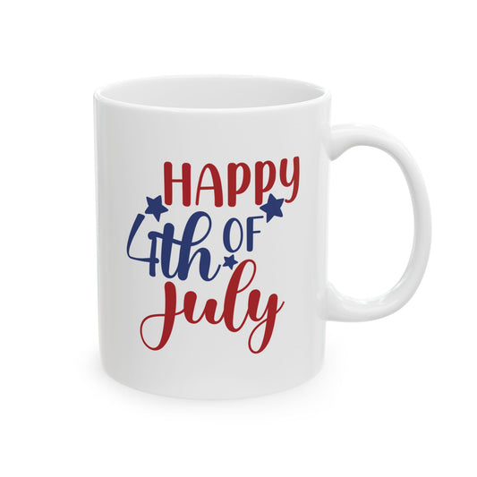 Happy 4th Of July White Mug (11oz,15oz)