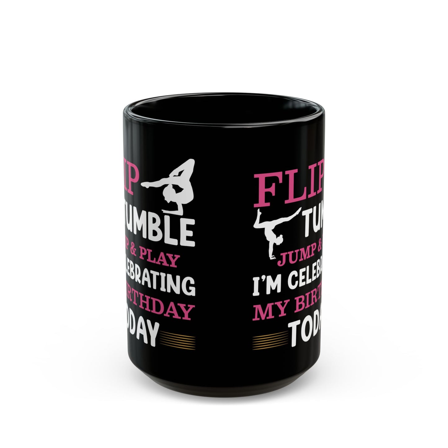 Flip Tumble Jump & Play Black Mug (11oz, 15oz)