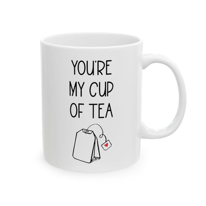 You're My Cup of Tea Mug – Cute Teabag with Heart Tag Romantic Gift for Tea Lovers