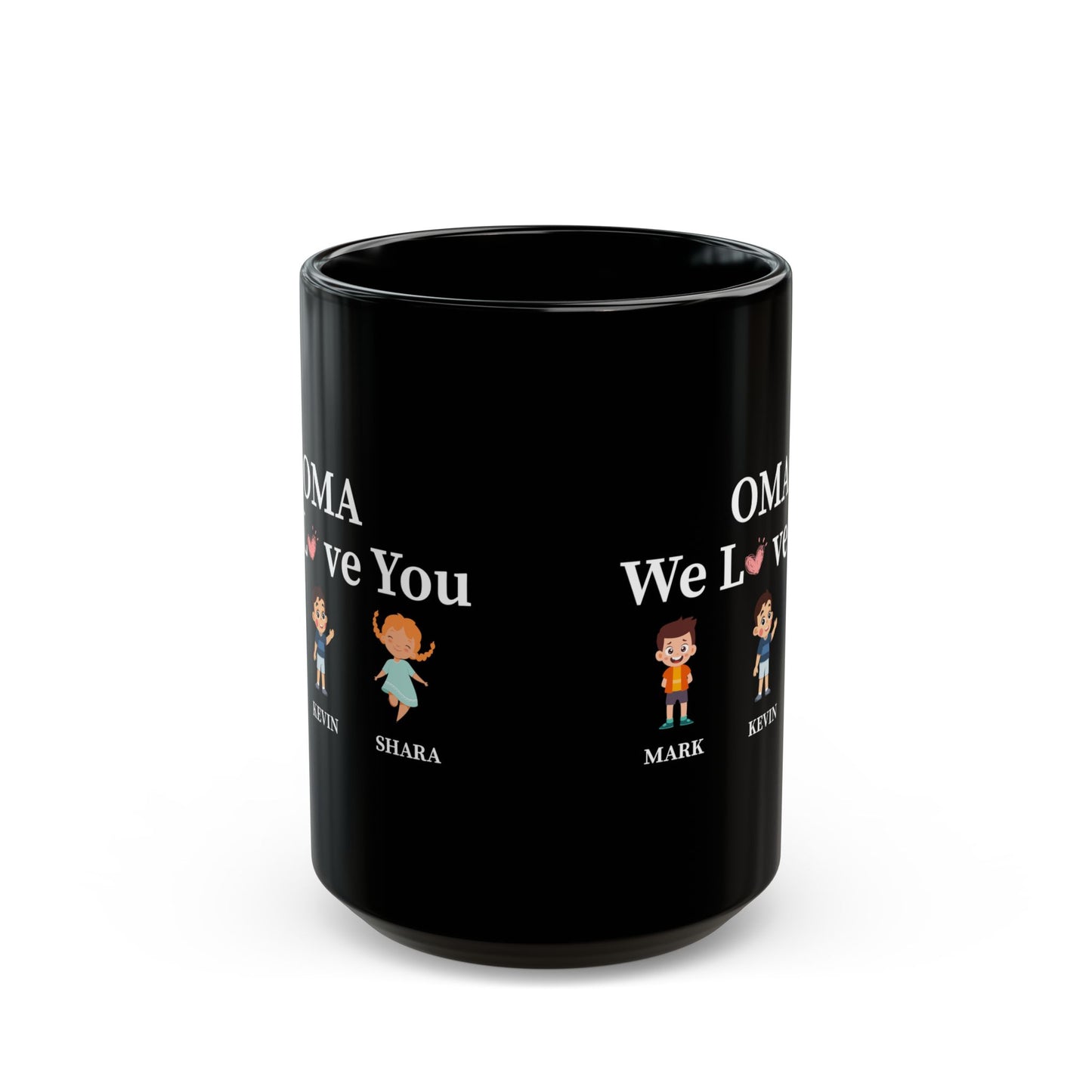 OMA we love you Black Mug (11oz, 15oz)