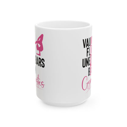 Vault Floor Uneven Bars Beam White Mug, (11oz, 15oz)