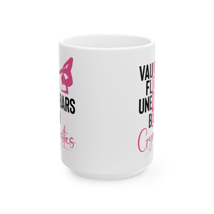 Vault Floor Uneven Bars Beam White Mug, (11oz, 15oz)