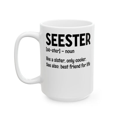 Seester White Mug, (11oz, 15oz)