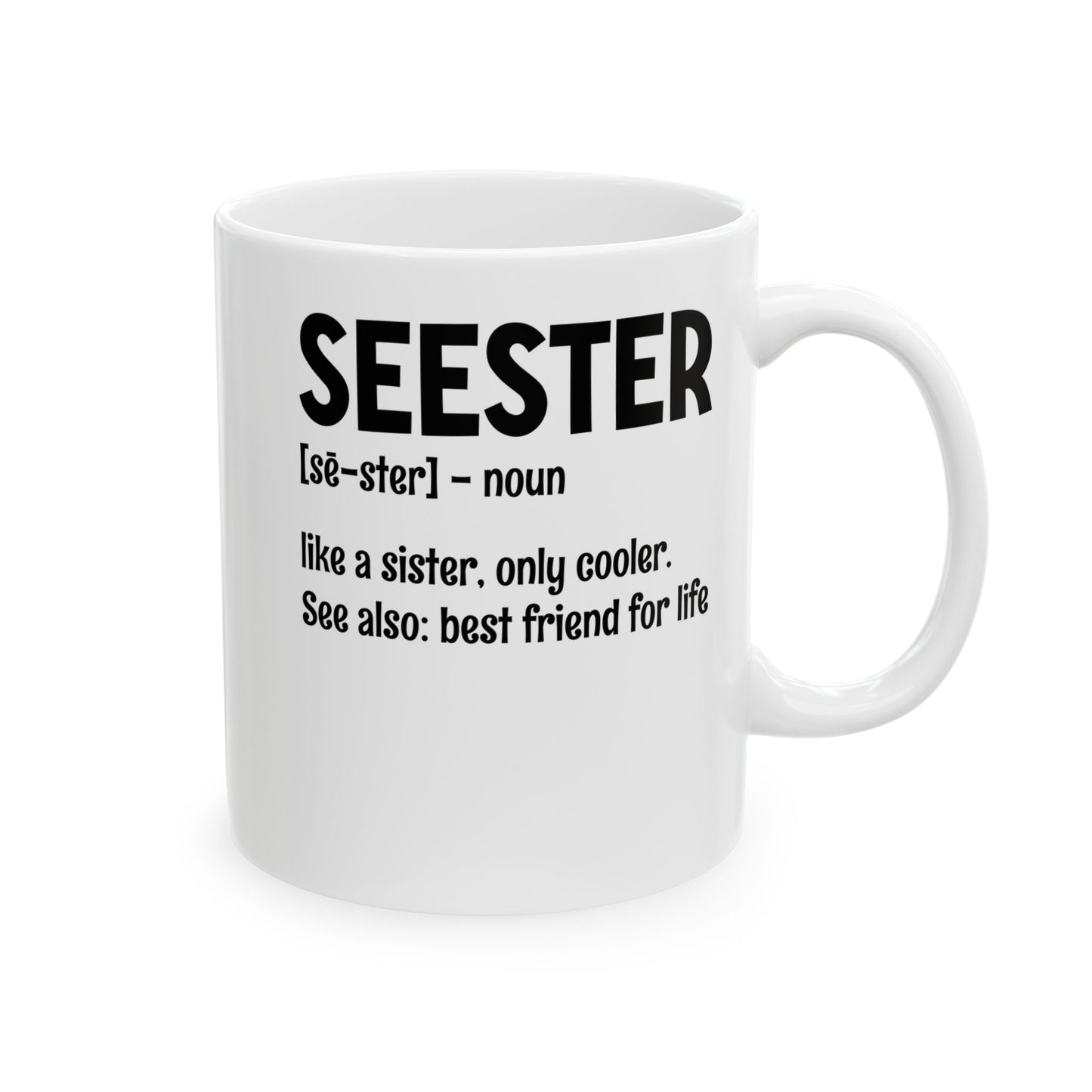 Seester White Mug, (11oz, 15oz)