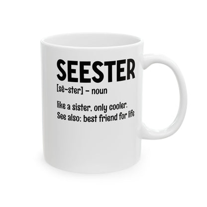 Seester White Mug, (11oz, 15oz)