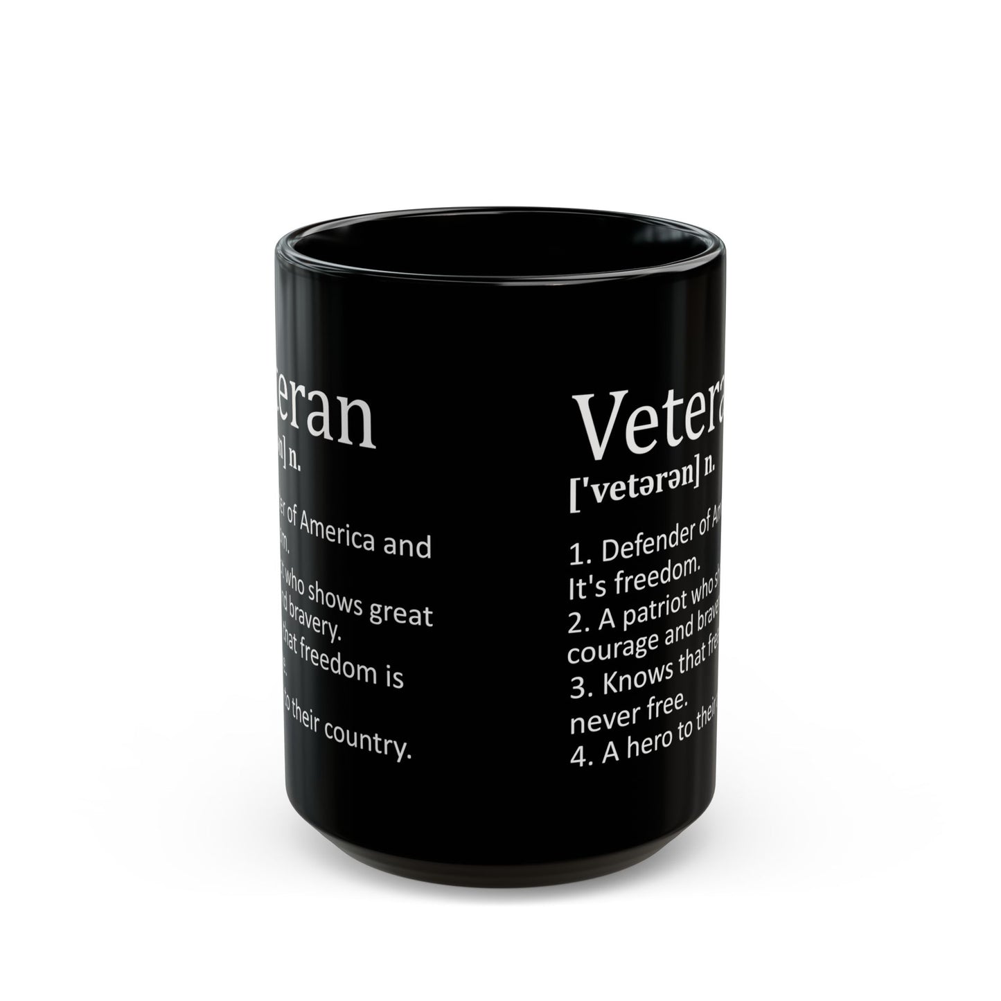 Veteran Definition Coffee Mug – Defender of Freedom Patriotic Gift for Military Veterans