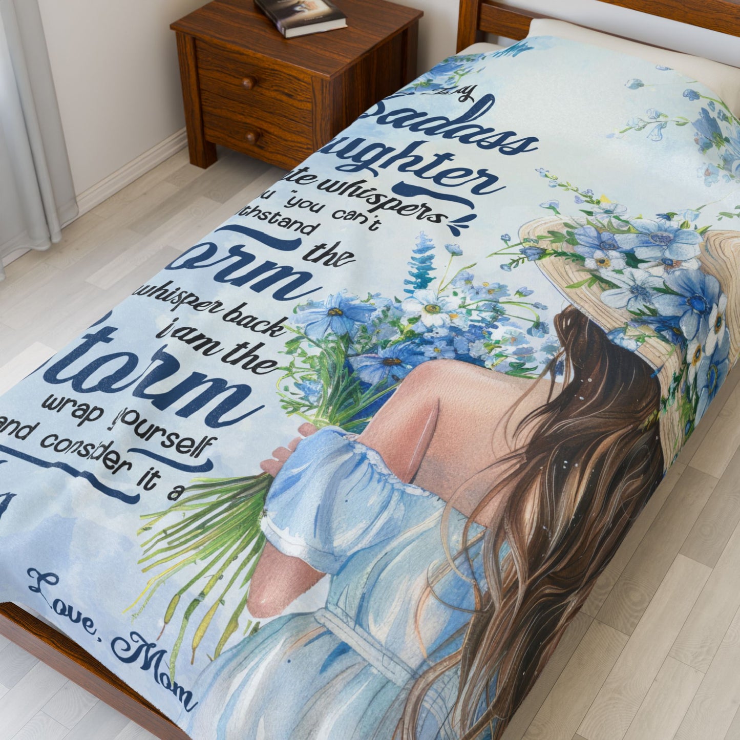 To My Badass Daughter Blanket Blanket