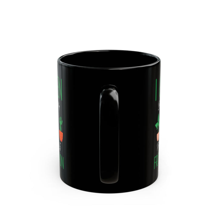Give a Gift to a Sarcastic Plant Lover – I Garden Because Punching People Is Frowned Upon Mug Black Ceramic Coffee Cup