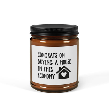 Funny Housewarming Candle – Congrats on Buying a House in This Economy