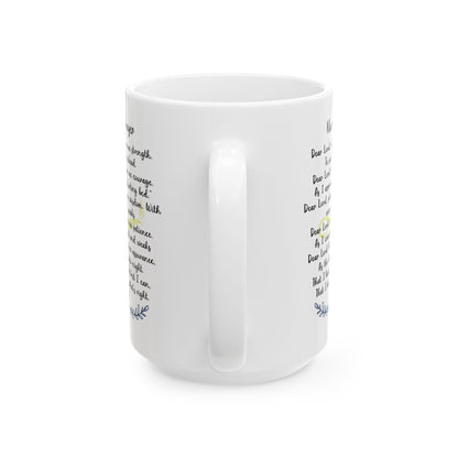 White Nurse Prayer Coffee Mug – Inspirational Christian Gift for RN, LPN, CNA – Thank You Mug for Nurses, Nursing Students, Healthcare Heroes