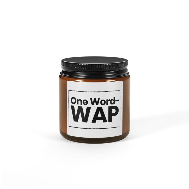 One Word – WAP Candle – Funny Sexy Gift, Naughty Couples Gift, Bold Bedroom Decor
