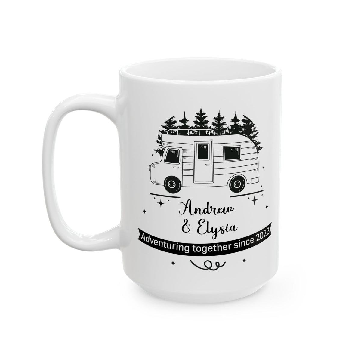 Adventuring Together Since 2023 Ceramic Mug, (11oz, 15oz)
