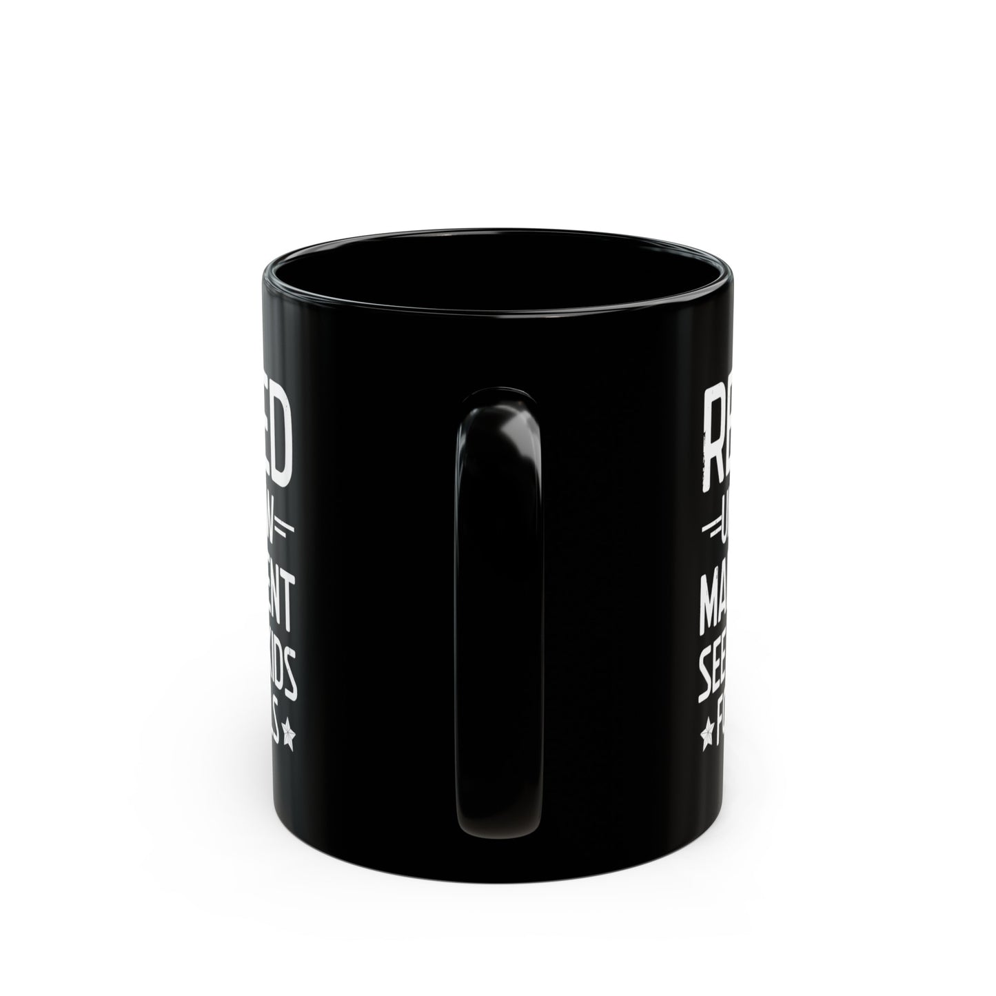 Retired Under New Management Black Mug – Perfect Gift for Grandparents