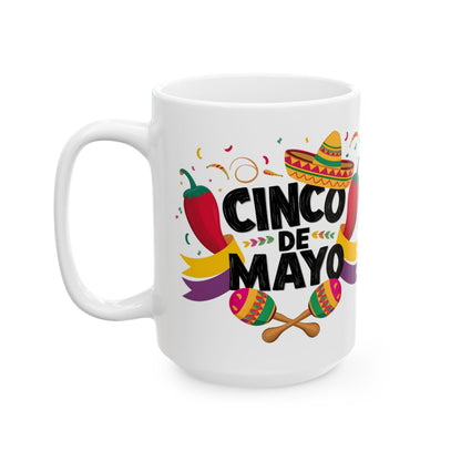 Cinco De Mayo White Mug, (11oz, 15oz)