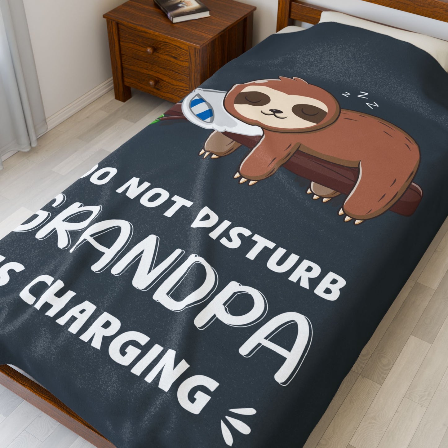 Do Not Disturb Grandpa Is Charging Blanket