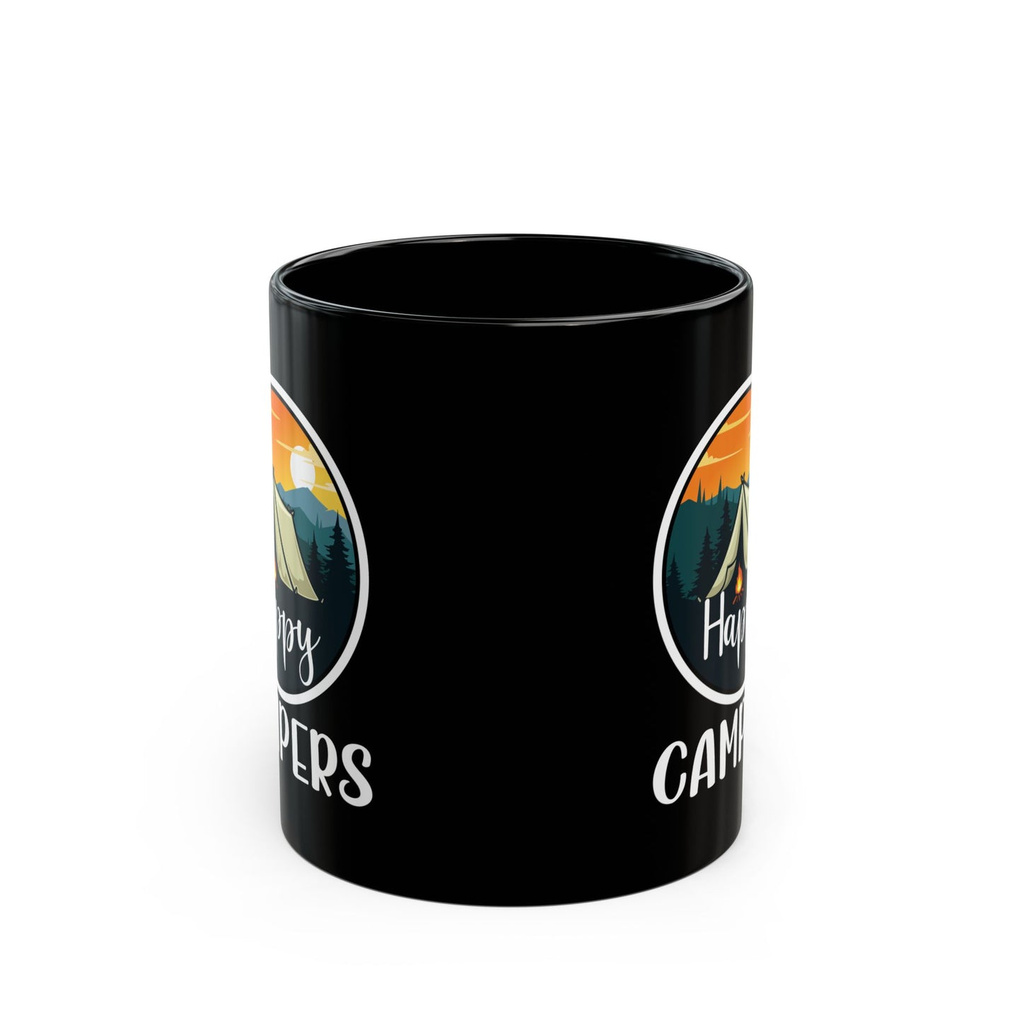 Happy Campers Black Mug (11oz, 15oz)