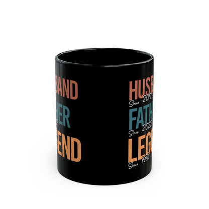 Husband Father Legend Black Mug (11oz, 15oz)