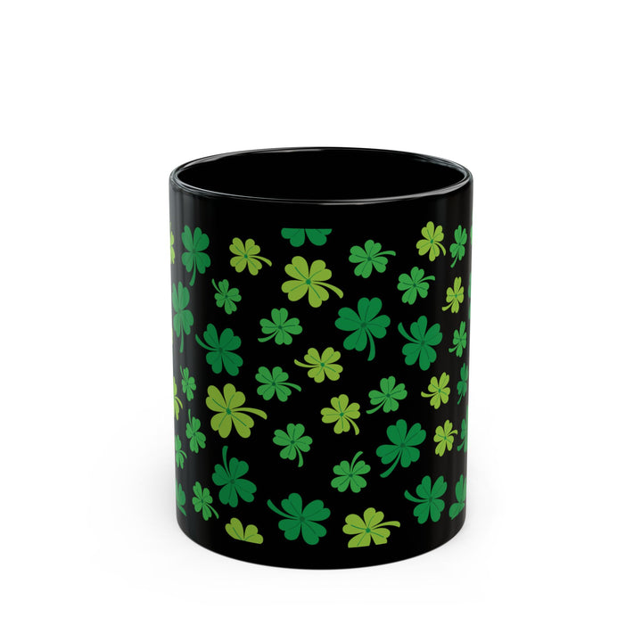 Lucky Shamrock Black Mug – St. Patrick's Day Coffee Cup Gift