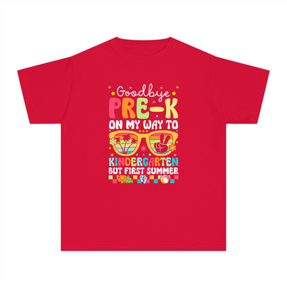 Goodbye Pre K On My Way to Kindergarden Youth Midweight Tee
