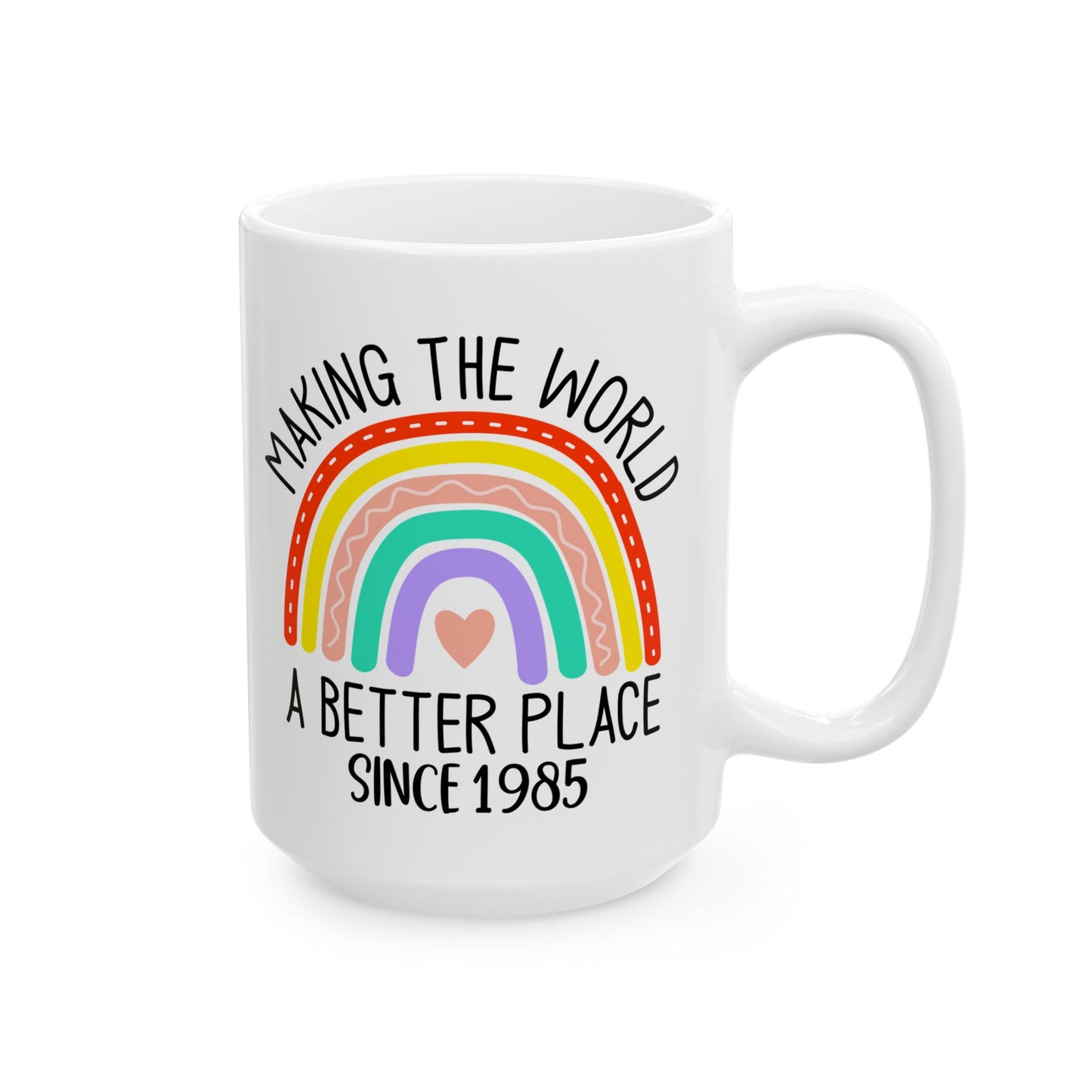 making the world 1985 Ceramic Mug, (11oz, 15oz)
