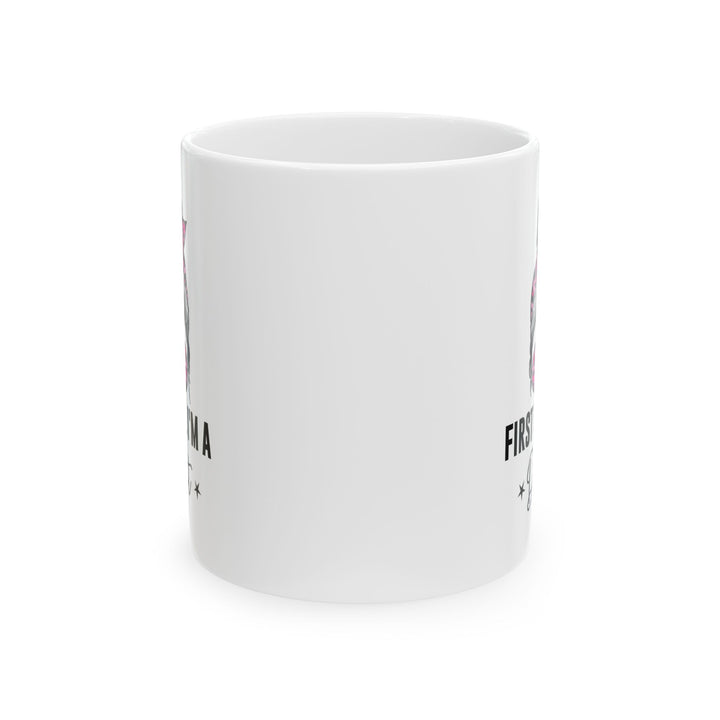 First of All, I'm a Delight – Quirky Mustache Mug with Leopard Print Accents
