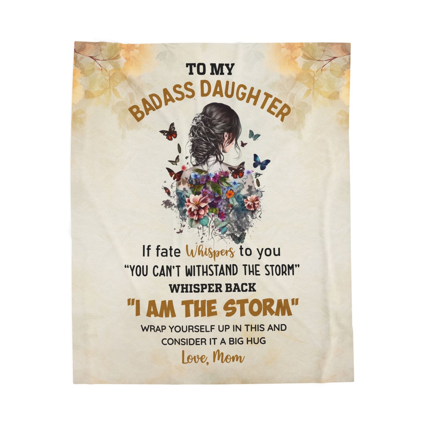 To My Badass Daughter Blanket