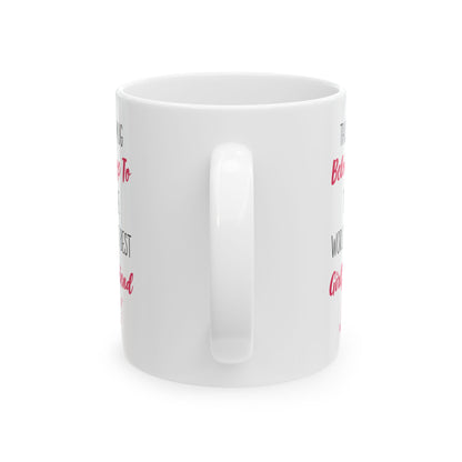World's Best Girlfriend Mug – Cute Heart Arrow Gift from Boyfriend or Partner