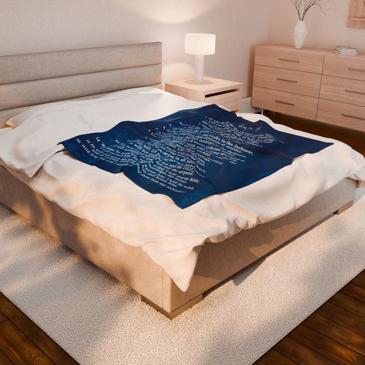 Psalm 91 Velveteen Plush Blanket