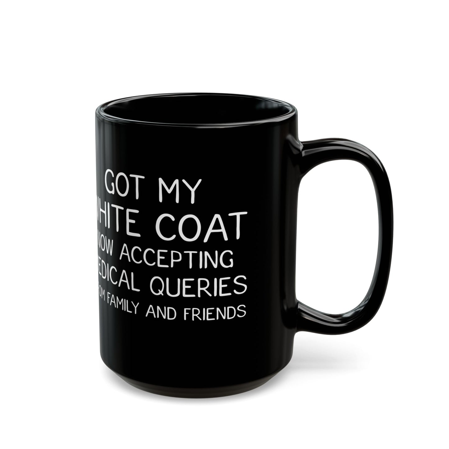 Black White Coat Ceremony Mug – Personalized Gift for Medical Student, Doctor, or PA