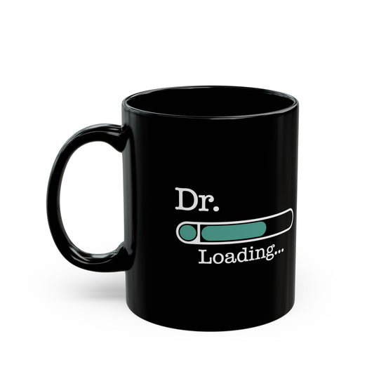 Funny Black Doctor Graduation Mug – Dr. Loading Progress Bar Coffee Cup – Medical School Gift for Future Doctors and Graduates