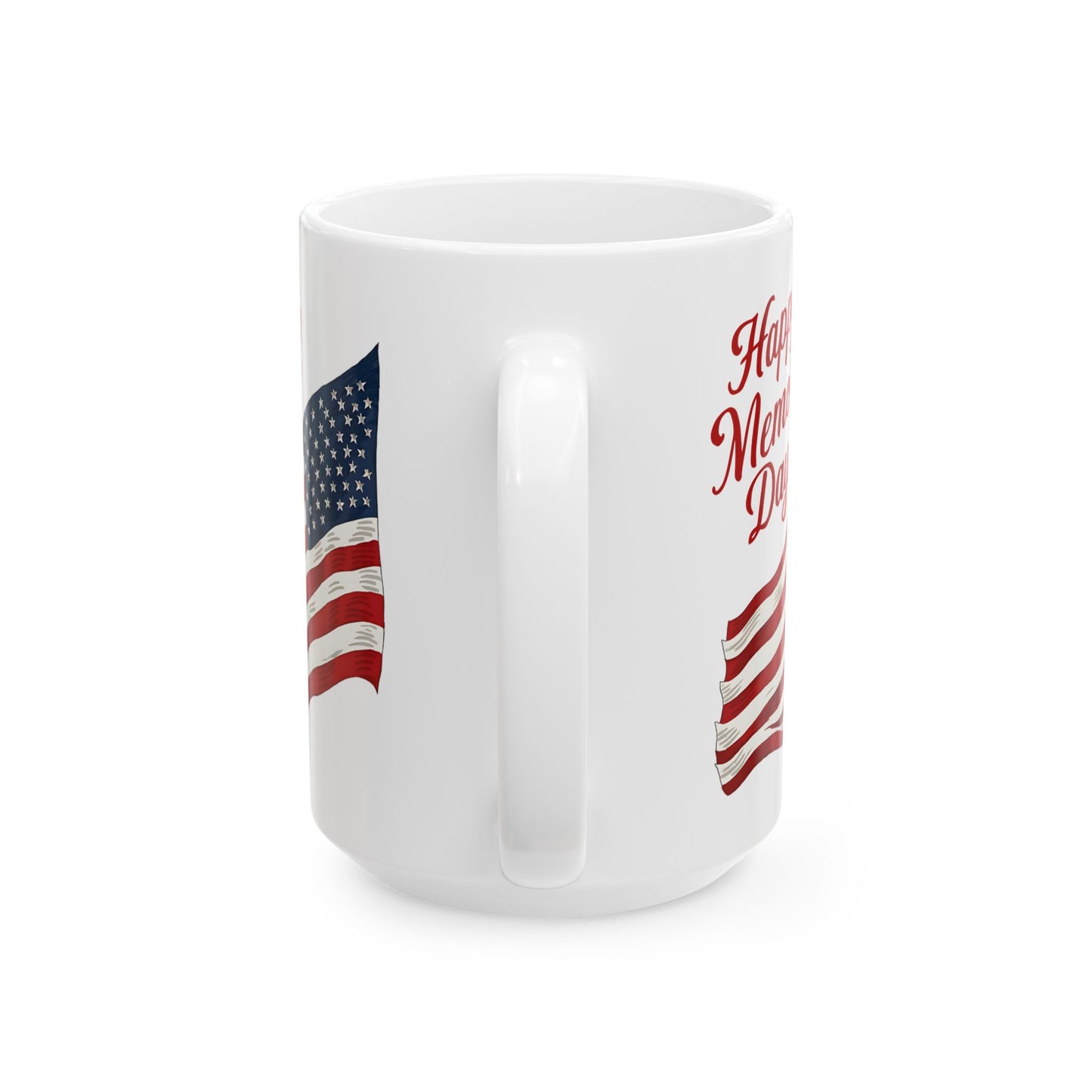 Happy Memorial Day White Mug, (11oz, 15oz)
