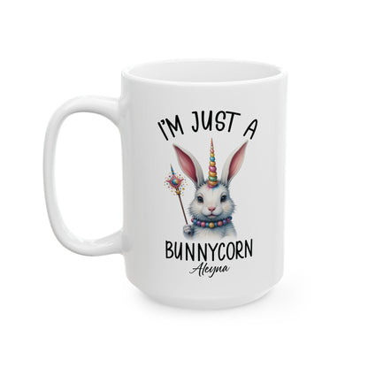 I'm Just a Bunnycorn Mug – Personalized Bunnycorn Gift