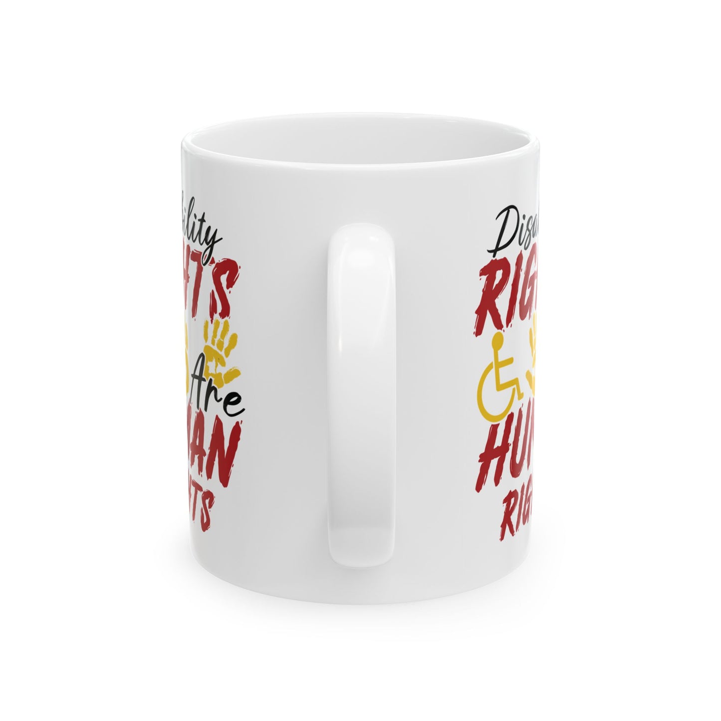 White Ceramic Advocacy Coffee Cup – Gift for Disability Inclusion, Awareness & Activism Support