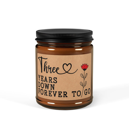 Three-Years-Down-Forever-to-go Candle