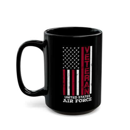 Air Force Veteran Mug – Patriotic USA Flag Coffee Cup for Military Gift