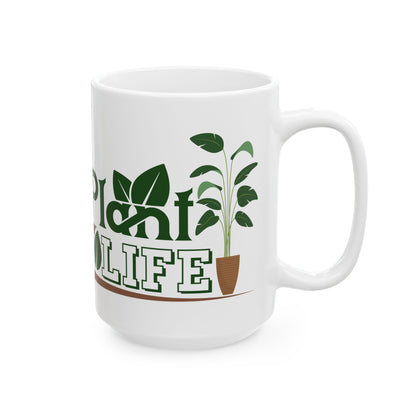 Give a Gift to a Plant Enthusiast – Plant Life Mug White Ceramic Coffee Cup for Gardeners