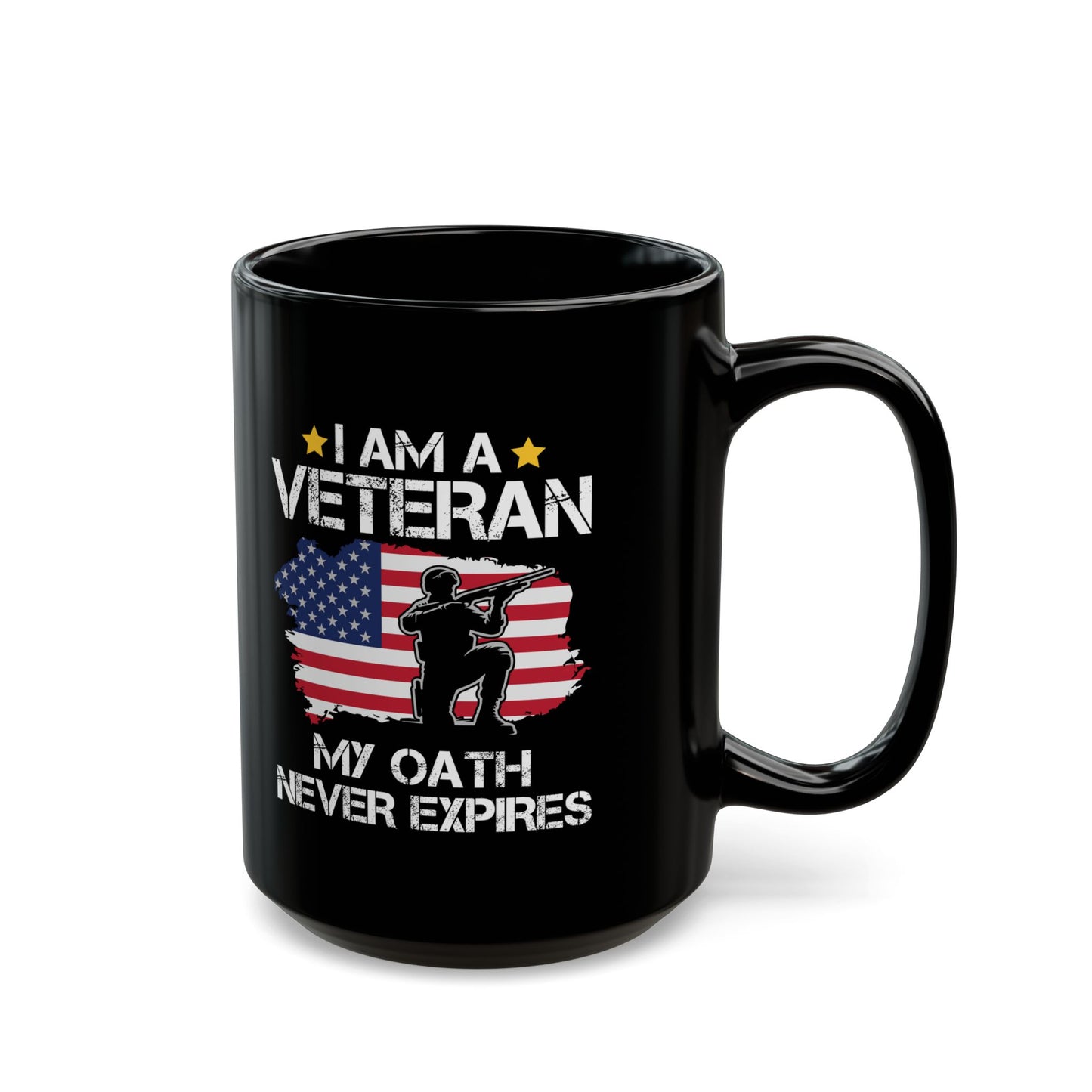 I am Veteran Black Mug (11oz, 15oz)