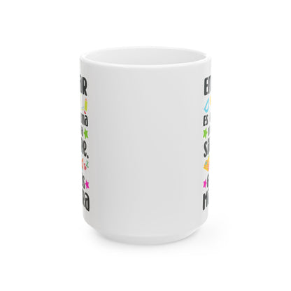 Enseñar White Mug, (11oz, 15oz)